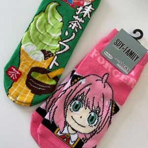 Anya Forger and Matcha Ankle Socks Set